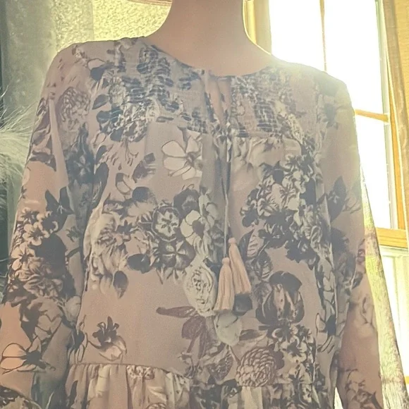 Express Blush Floral Dress - Picture 6 of 8